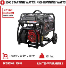 Cargar imagen en el visor de la galería, SIMPSON SCGH5500 Industrial Gas Generator with Honda Engine - LOCAL PICKUP ONLY