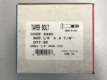Load image into Gallery viewer, Taper Bolt Anchor 3430, USE / MKT 1/2" x 2 7/8" box of 25