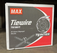 Load image into Gallery viewer, MAX TW1061T 19Ga Tie Wire for RB441T RB611T Twintier - Case of 30