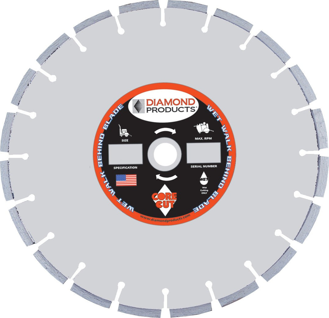 Diamond blades for walk behind saw - 26 and 30