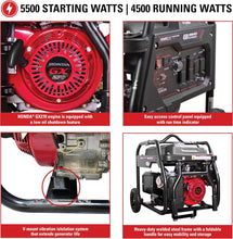 Load image into Gallery viewer, SIMPSON SCGH5500 Industrial Gas Generator with Honda Engine