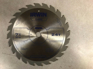 Irwin Classic Carbide Tipped Circular Saw Blade-7-1/4"- Box of 25