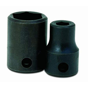 Williams 4-614 1/2 Drive Shallow Impact Socket, 6 Point, 7/16-Inch