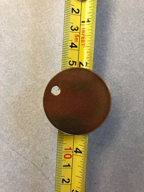 Round Blank Brass Tags with Hole - 1.5