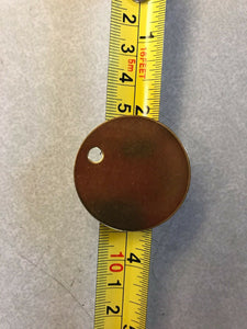 Round Blank Brass Tags with Hole - 1.5" Diameter - Lot of 5 - Dog, Key, ID