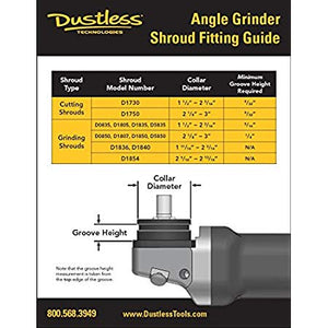 DustBuddie Universal Dust Shroud for Grinders (Cup Wheel), 5"