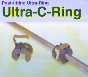 OCM 25UCR Ultra C Ring Snap Tie Waterseal Clip - 100 pcs - 1/4"